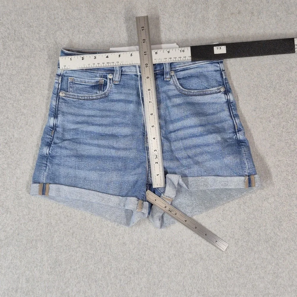 American Eagle Outfitters Women Shorts US 2 Blue Denim Jean Shorts Mom
